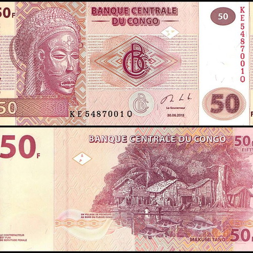 50 Francs 2013 banknote Democratic Republic of Congo new