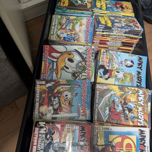 Comic collection used with Mickey Mouse, Donald, Lucky Luke, Asterix