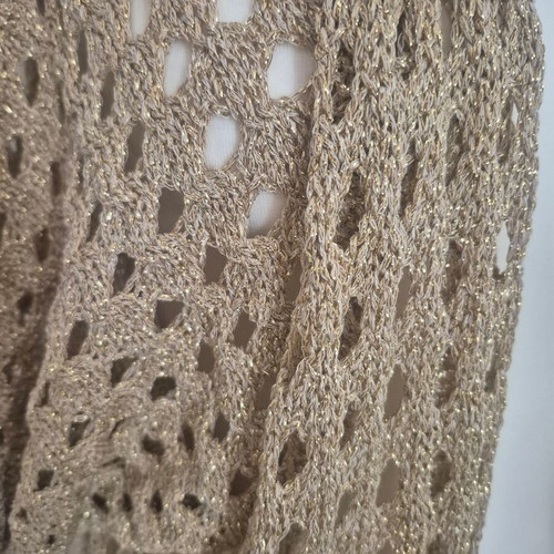 Knitted gold vest Celestino new, one size