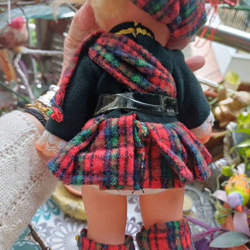 Scottish vintage doll 0.35 height like new