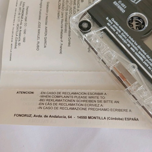 Tuna Universitaria De Granada collectible cassette classical