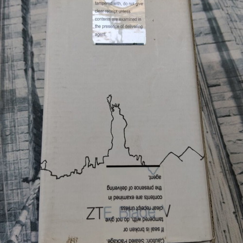 ZTE Blade V packaging like new, empty box with papers and seals