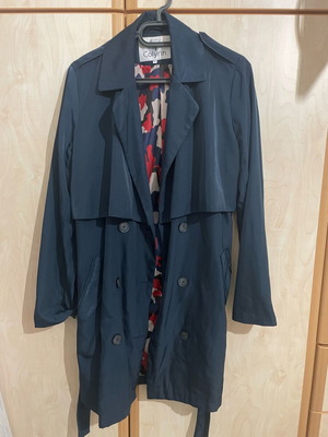 Dark blue spring coat like new, size S