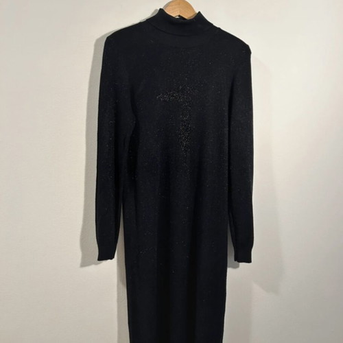 Trussardi Jeans Black Knit Dress size L like new