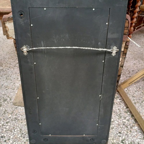 Mirror leather metal 41 x 71 cm