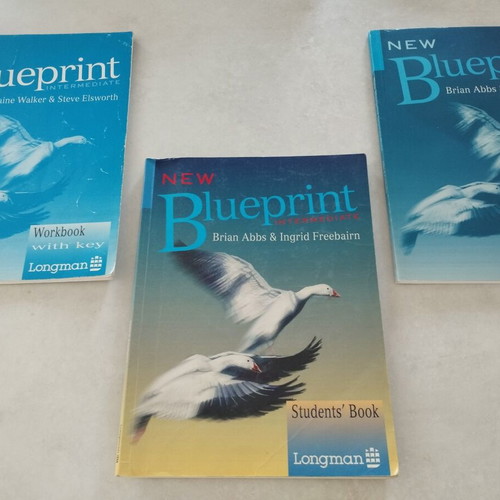 New Blueprint Intermediate book set used, Student's Teacher's Workbook