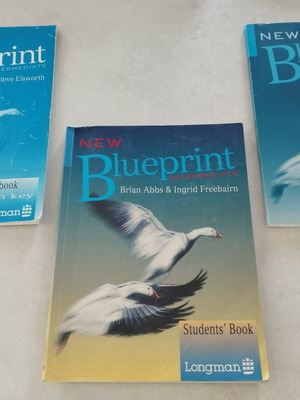 New Blueprint Intermediate book set used, Student's Teacher's Workbook