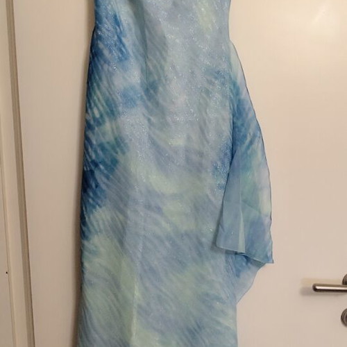 Maxi muslin dress Smaili’s Creations tie-dye blue turquoise like new