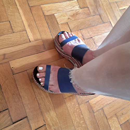 Castaner platform sandals size 37 like new, blue multicolor