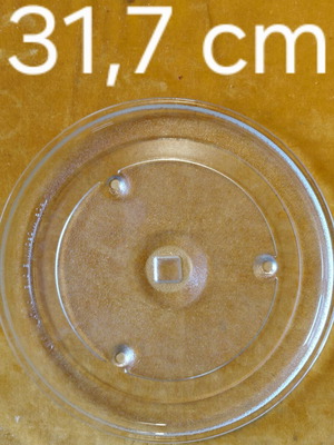 Glass turntable plate for microwave, 31.7 cm
