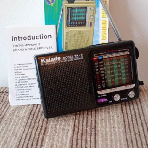 Portable radio FM AM MW SW TV new, black