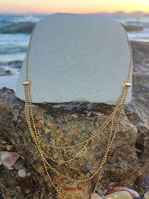 Necklace 18k gold plated like new, gold color