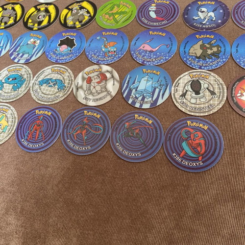 Pokemon Hoenn Tazos complete set used with rare Deoxys and Castform forms