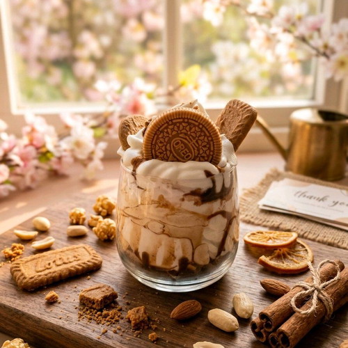 Biscoff Lotus Plant-Based Candle 270gr with Cozy Vibes