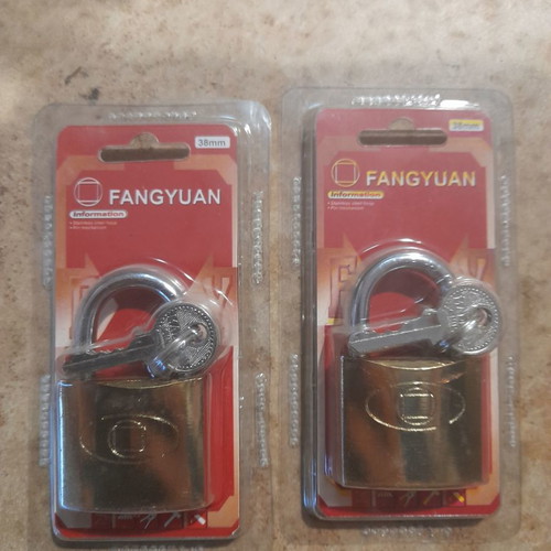 Padlocks new, pack of 2 pieces 38mm