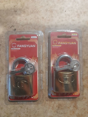 Padlocks new, pack of 2 pieces 38mm