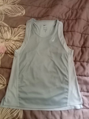 Nike gray running tank top used, size S