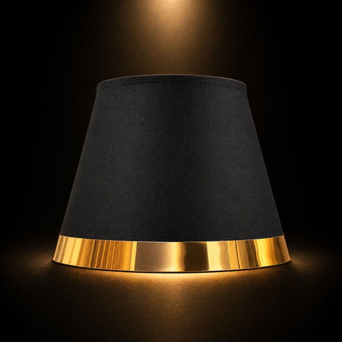 Luxury lampshade black with gold detail E27 new