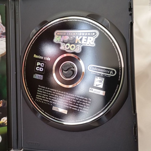 World Championship Snooker 2003 PC game used, Codemasters