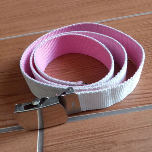 Pink-white belt like new with removable buckle