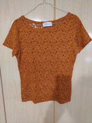Lace blouse La Redoute Collections used, brown, sizes L XL