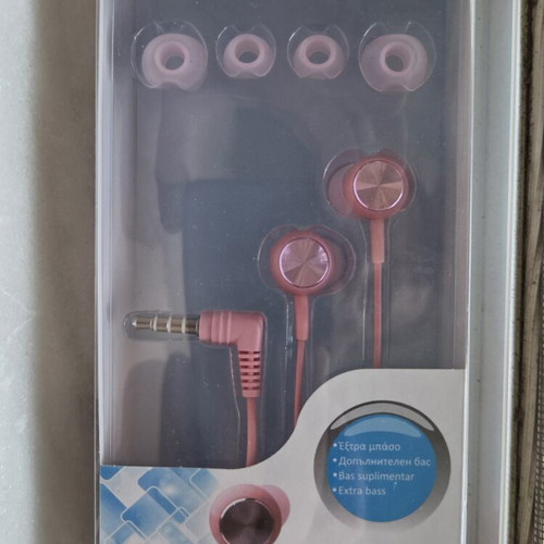 i-JMB earphones wired pink new