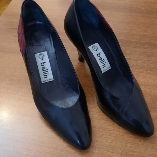 Ballin women's leather pumps size 39, used, black, 7 cm heel