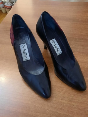 Ballin women's leather pumps size 39, used, black, 7 cm heel