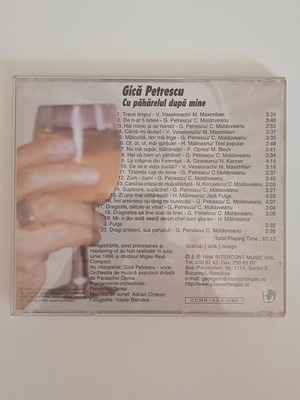 Gica Petrescu Cu Paharelul Dupa Mine CD, Romanian traditional music