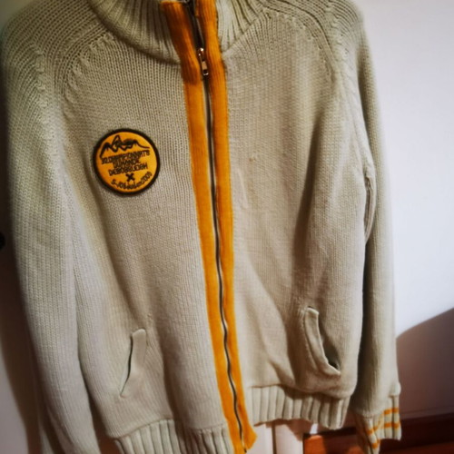 Knitted wool cardigan like new, size XL, beige
