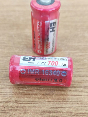 Επαναφορτιζόμενες μπαταρίες IMR 16340 700mA πακέτο 2 καινούργιες