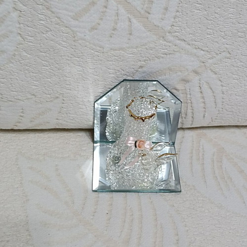 Glass decorative jar with mirror, like new