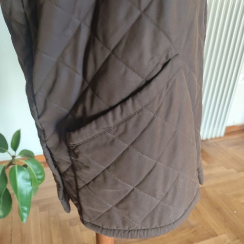 Husky brown coat size S cotton and nylon with cashmere lining like new