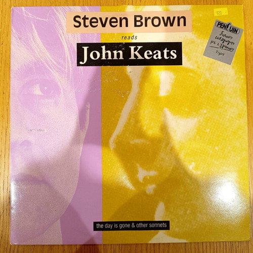 The Day Is Gone & Other Sonnets LP like new, Steven Brown reads John Keats