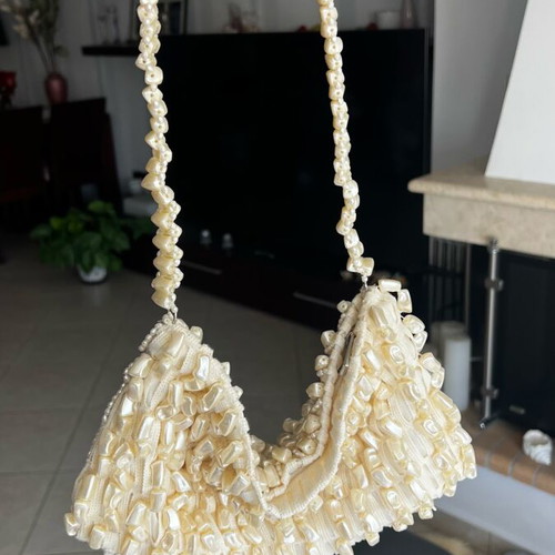 Zara shoulder bag like new, white and beige