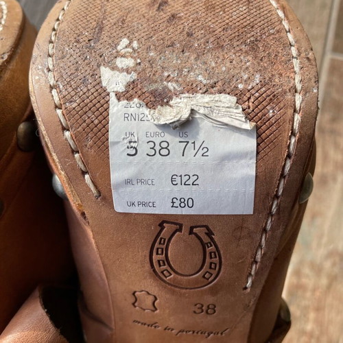Mule shoes like new, brown, size 38, leather heels