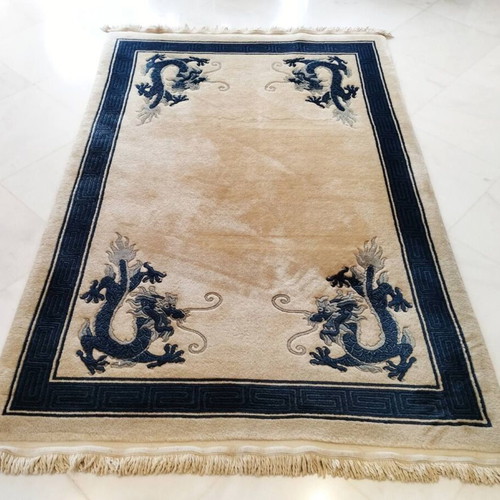 Wool rug Chinese style used with Asian motifs