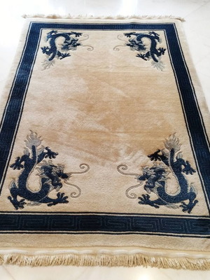 Wool rug Chinese style used with Asian motifs