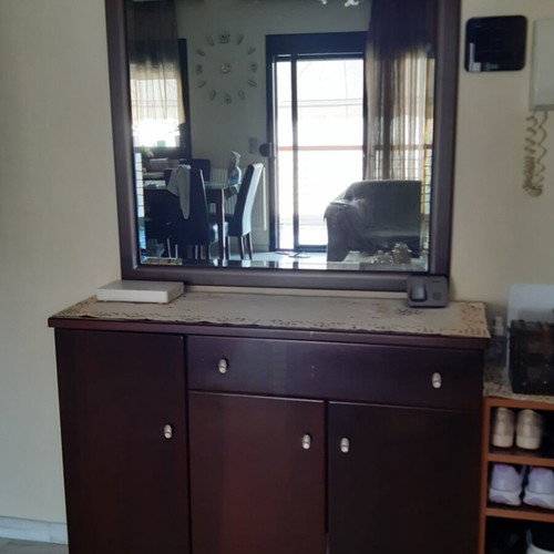 Entryway shoe cabinet with mirror like new