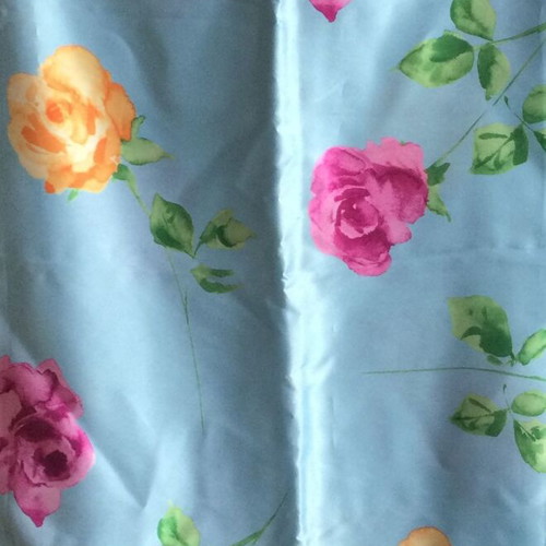 Satin fabric with floral pattern new, 1.5m x 1.5m