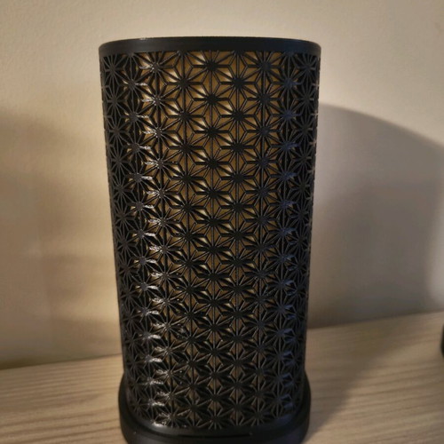 Kumiko LED lamp 18cm like new, Japanese design ambient light 3d printed