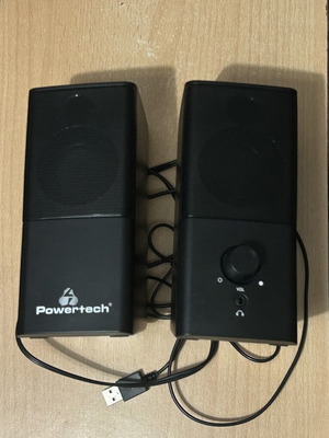 Powertech PT-847 ηχεία Premium Sound 2x 3W 3.5mm μαύρα