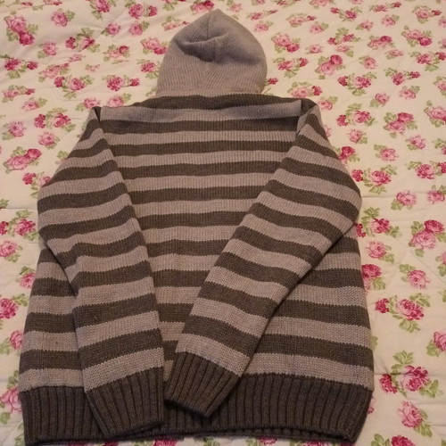 Solid jacket new, gray, size XL with hood and zipper