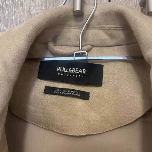 Jacket suede women's beige with detachable belt, like new
