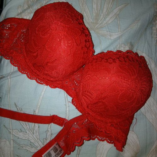 Bra red new with padding