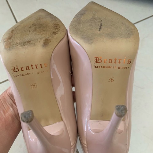 Patent leather pumps 9cm pink, like new