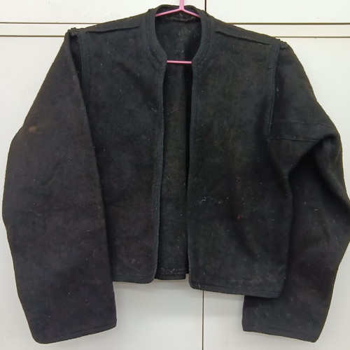 Traditional wool black coat used, collectible