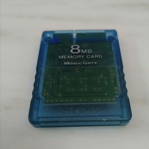 Sony PlayStation 2 Memory Card, genuine, translucent blue (Island Blue)