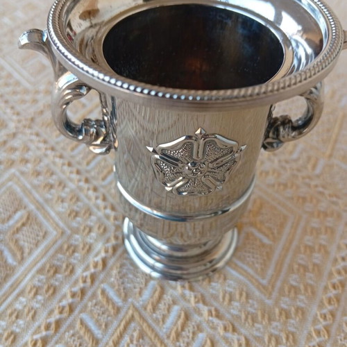 Tudor vase used, silver-plated, collectible miniature