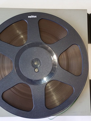 Revox original 10.5" reel used with Agfa tape and Revox box